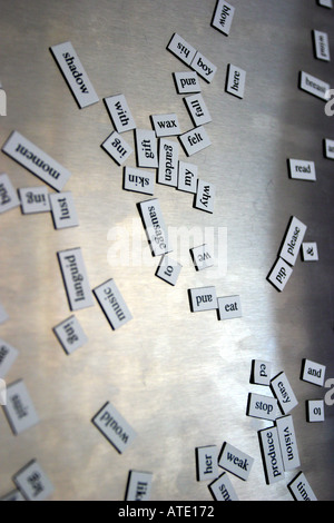 Magnetic Poetry Foto Stock