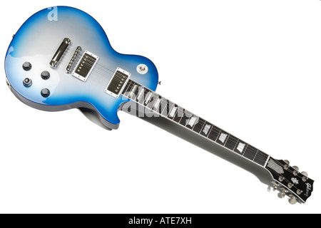 Blue Gibson guitar elettrico Foto Stock