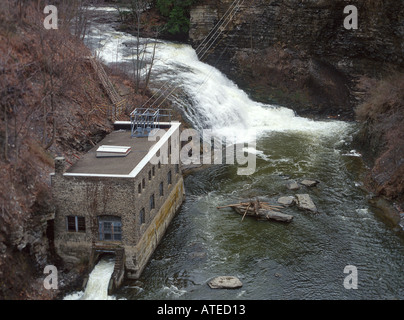 Centrale idroelettrica in un Ithaca gorge presso la Cornell University Foto Stock