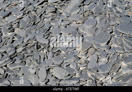 Aberllefenni cava di ardesia lavorata in continuo dal XVI secolo fino a quando non si chiuse nel 2003 vicino Corris Gwynedd Wales UK GB UE Foto Stock