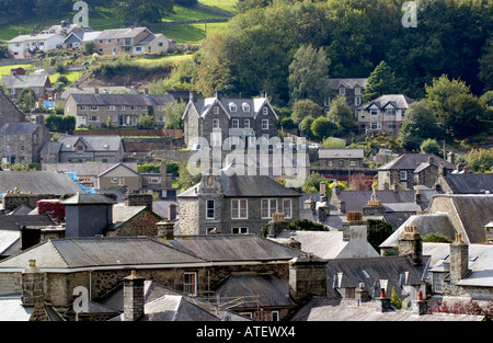 Vista sulla città di Dolgellau Gwynedd North Wales UK Foto Stock