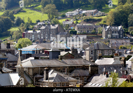 Vista sulla città di Dolgellau Gwynedd North Wales UK Foto Stock