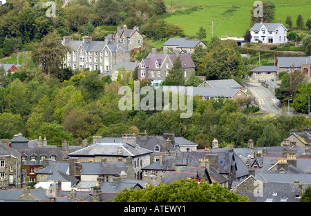 Vista sulla città di Dolgellau Gwynedd North Wales UK Foto Stock