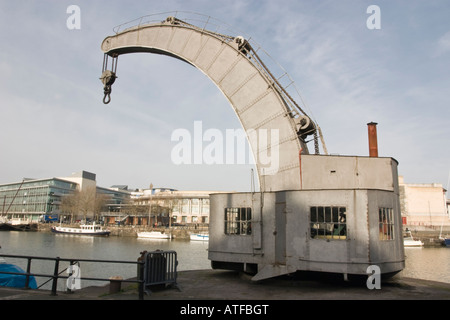 Fairbairn gru a vapore Bristol creduto di essere operativa solo uno nel Regno Unito Foto Stock