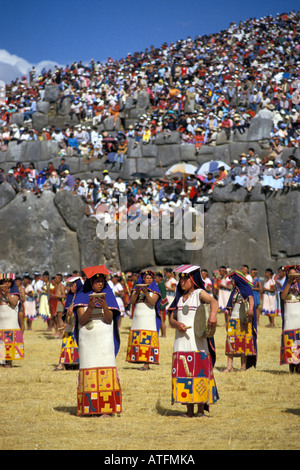 Il Perù Inti Raymi Festival Inca del Sole a Cuzco Foto Stock