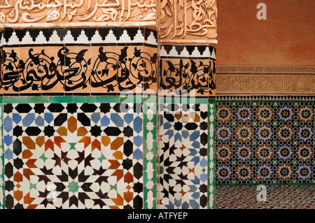 Ali ben Youssef Medersa Marrakech marocco Foto Stock