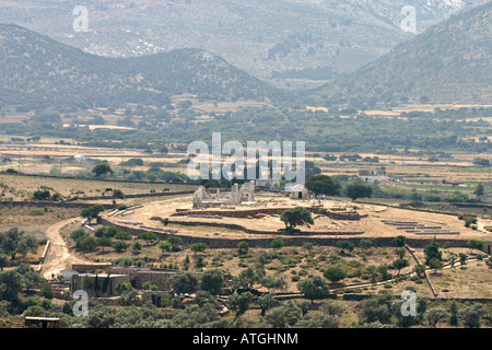 Panoramica del tempio di Demetra. Il marmo brillante rovine del Gyroulas o Demeter tempio Foto Stock
