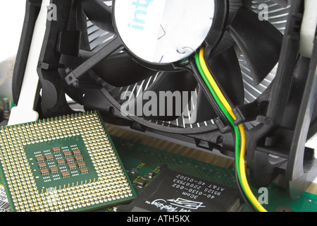 Pentium 4 1,8 Mhz cpu e scambiatore di calore Foto Stock
