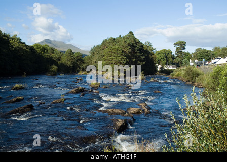 Dh Falls of Dochart KILLIN STIRLINGSHIRE River Dochart rapids Foto Stock