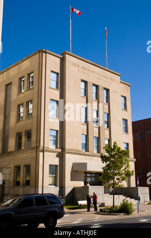 Calcestruzzo 1940s la costruzione in Fredericton, New Brunswick, Canada Foto Stock