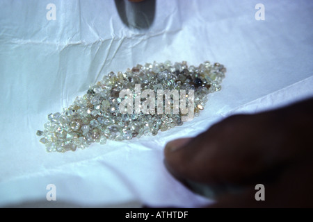 I diamanti grezzi, Tortiya, Costa d'Avorio (Costa d'Avorio) Foto Stock