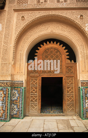 Palazzo decorativo porta in Marocco in Nord Africa Foto Stock