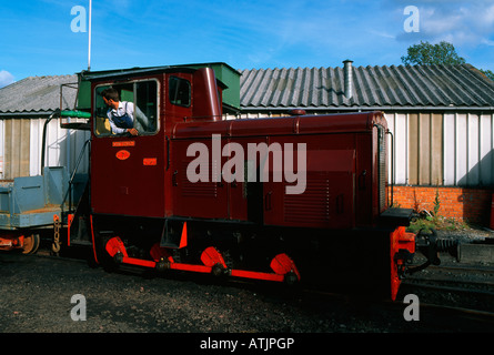 "Chattenden" Drewry diesel locomotiva di smistamento, Wales, Regno Unito. Foto Stock