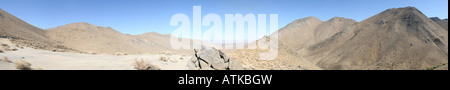 Nine Mile Canyon in California il Mojave Desert. Panorama. Foto Stock