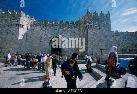 Porta di Damasco Foto Stock