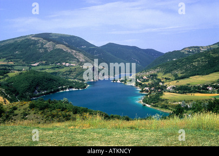 Italia - lago di Fiastra - Campagna di Macerata - Marche Foto Stock