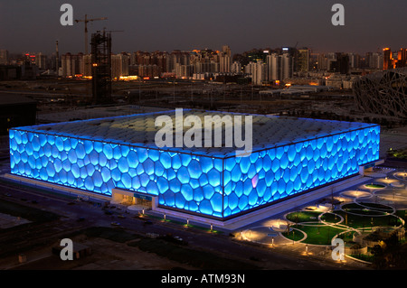 La Beijing National Aquatics Centre per i Giochi Olimpici di Pechino 2008. 29-Feb-2008 Foto Stock