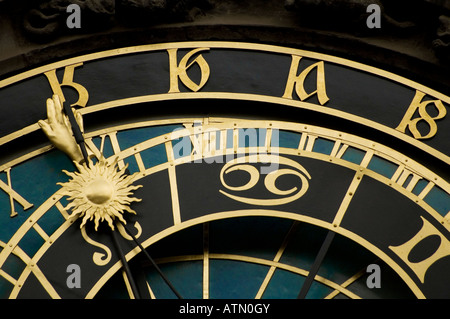 Orologio Astrologico a Praga Foto Stock