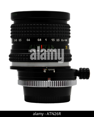 Manuale nero lente di cambio isolati su sfondo bianco Foto Stock