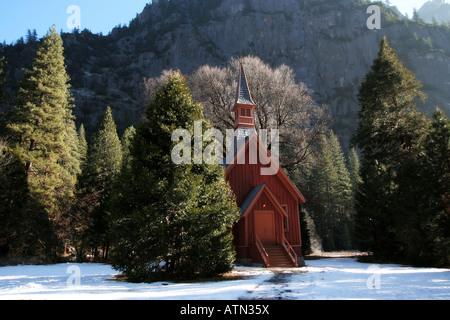 Cappella di Yosemite in inverno Foto Stock