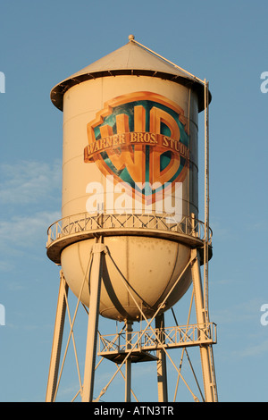 Warner Bros water tower sul lotto studio di Burbank California Foto Stock