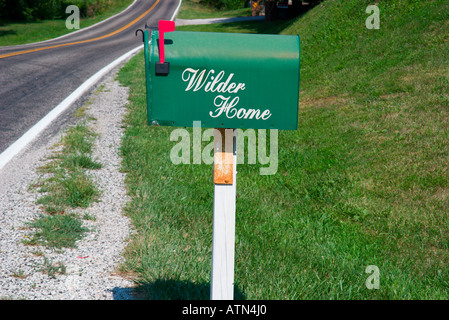 Cassetta postale per il Wilder Home Foto Stock