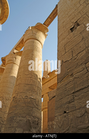 Hypostyle Hall presso il Tempio di Karnak Luxor Egitto Foto Stock