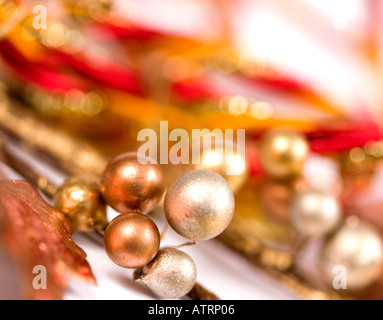 Nastri di natale Foto Stock