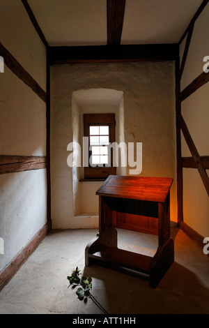 Erfurt, Augustinerkloster, Luthergedenkstätte, rekonstruierte Zelle Luthers Foto Stock