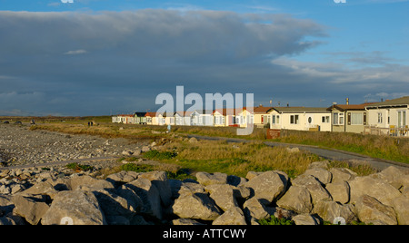 Chalets per le vacanze, Walney Island, vicino a Barrow-in-Furness, Cumbria Regno Unito Foto Stock