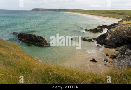 Tolsta Beach, isola di Lewis, Western Isles della Scozia, Regno Unito Foto Stock