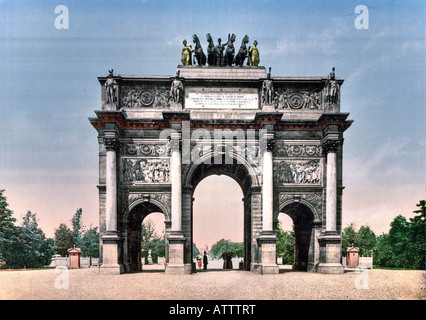 Arc de triomphe du Carrousel, Parigi, Francia Foto Stock