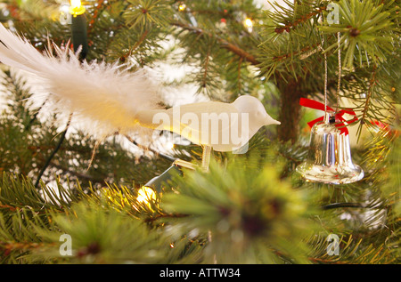 Addobbi per l'albero di natale Foto Stock