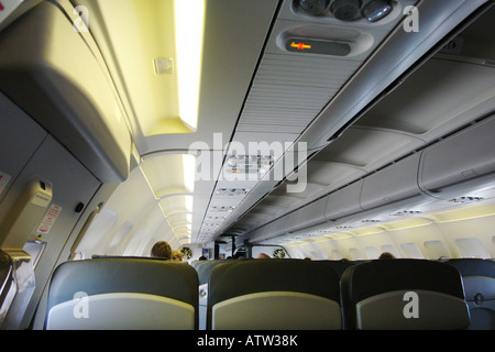 all'interno dell'aeroplano Foto Stock
