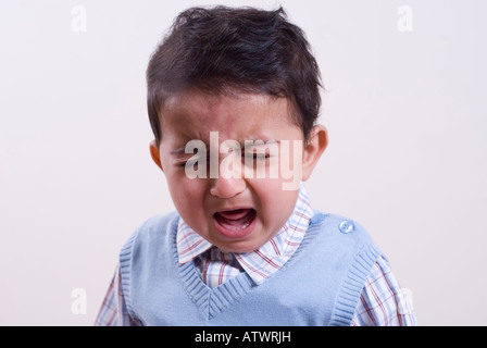 1 anno di età del bambino di etnia ragazzo Foto Stock