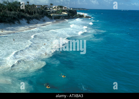 Barbados West Indies Caraibi costa Atlantica spiaggia della Baia di gru Foto Stock