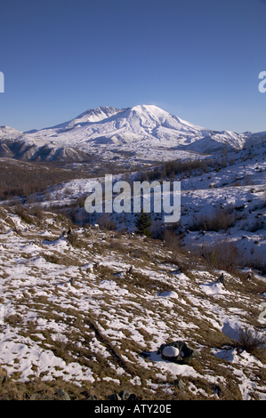 Monte St Helens inverno vicino Maratta Creek Cowlitz County Washington STATI UNITI D'AMERICA Foto Stock