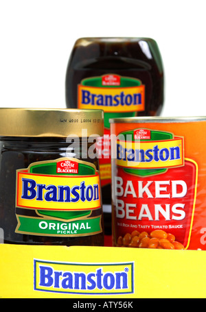 Un'immagine generica che mostra il Branston marca di pickle facile pour originale e fagioli Foto Stock