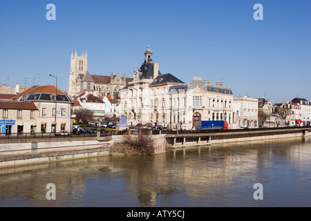 Meaux vicino a Parigi nella regione dell'Ile de France, Seine-et-Marne Foto Stock