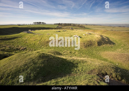 Arbor bassa Stone Circle, Derbyshire, Inghilterra Foto Stock