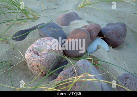 Le rocce su una spiaggia Foto Stock