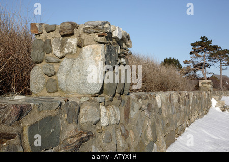 Odiorne Point State Park durante i mesi invernali si trova in Rye New Hampshire USA che è parte della Nuova Inghilterra Foto Stock