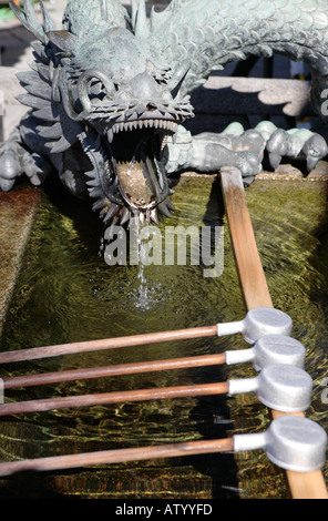 Dragon fontanella - Tempio di Kiyomizu Kyoto in Giappone Foto Stock