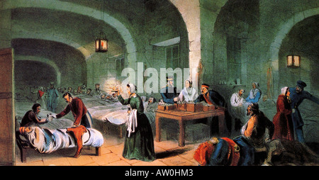 FLORENCE NIGHTINGALE infermiera inglese e ospedale di reformer 1820 al 1910 - vedere la descrizione riportata di seguito Foto Stock