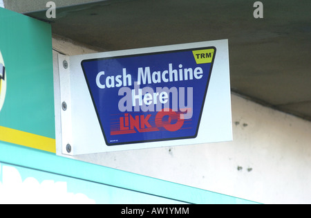 Cash link segno della macchina. Foto Stock