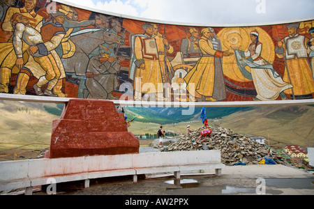 Zaisan Memorial Ulaan Baatar Mongolia costruito dai russi per commemorare i soldati sconosciuto nad eroi Foto Stock