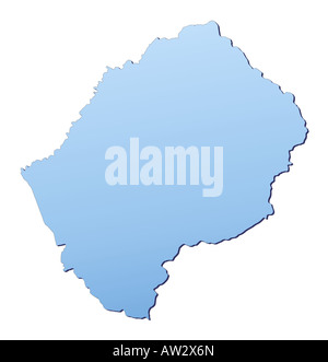 Mappa di Lesotho Foto Stock