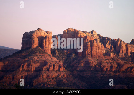 Cattedrale Rock formazione al tramonto, Sedona in Arizona Foto Stock