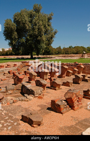 Tepidarium e calidarium presso il sito romano di Cerro da Vila si trova vicino alla città di Quarteira, nel comune di Loule, in Algarve Portogallo Foto Stock