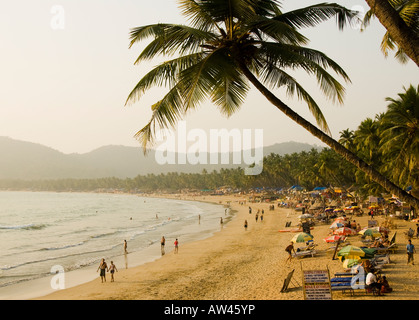Palolem beach in Goa in India del Sud Foto Stock